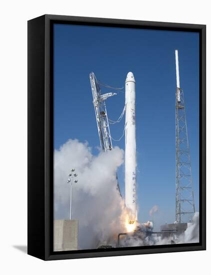 Spacex?S Falcon 9 Rocket and Dragon Spacecraft Lift Off from Cape Canaveral Air Force Station-null-Framed Stretched Canvas