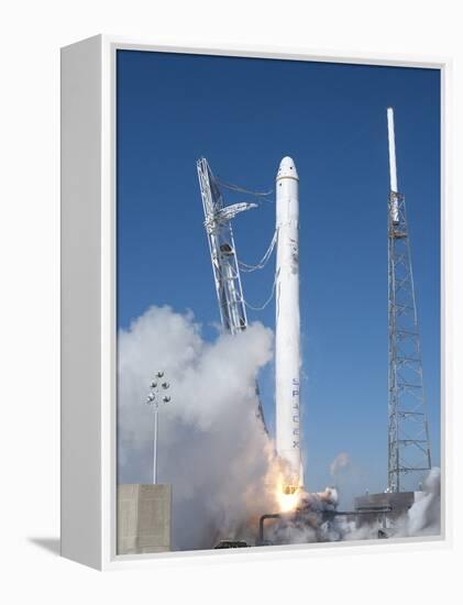 Spacex?S Falcon 9 Rocket and Dragon Spacecraft Lift Off from Cape Canaveral Air Force Station-null-Framed Stretched Canvas