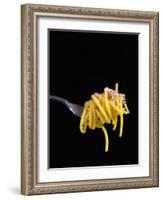 Spaghetti Alla Carbonara, Italian Pasta Dish Based on Eggs, Cheese, Bacon and Black Pepper, Italy-Nico Tondini-Framed Photographic Print