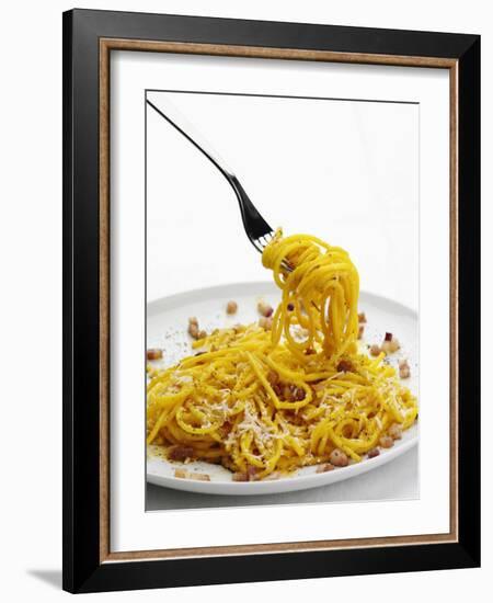 Spaghetti Alla Carbonara, Italy, Europe-Angelo Cavalli-Framed Photographic Print