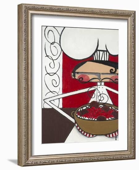 Spaghetti and Meatballs-Terri Burris-Framed Art Print