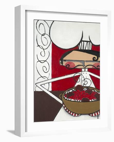 Spaghetti and Meatballs-Terri Burris-Framed Art Print