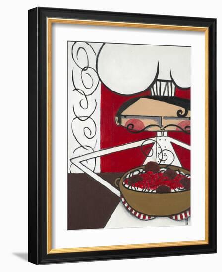 Spaghetti and Meatballs-Terri Burris-Framed Art Print