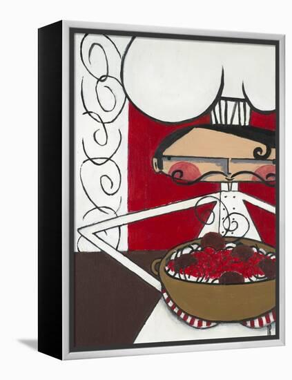 Spaghetti and Meatballs-Terri Burris-Framed Stretched Canvas