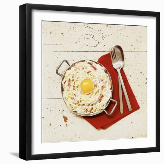 Spaghetti Carbonara with Egg-Thomas Dhellemmes-Framed Photographic Print