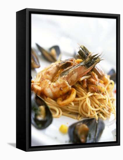 Spaghetti Di Frutti Di Mare (Spaghetti with Seafood)-null-Framed Premier Image Canvas