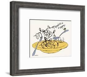 Spaghetti is So Slippery, c. 1958-Andy Warhol-Framed Art Print