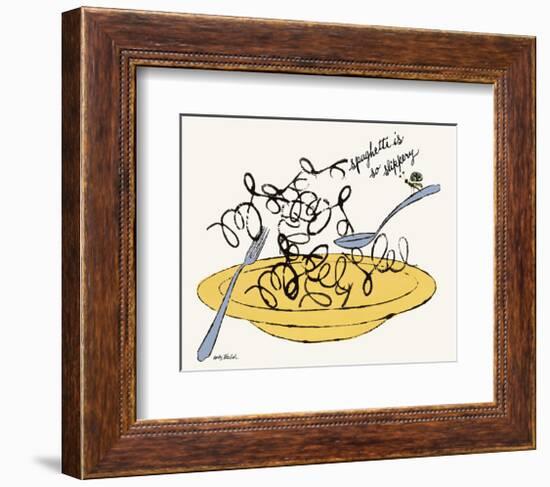 Spaghetti is So Slippery, c. 1958-Andy Warhol-Framed Art Print