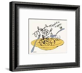 Spaghetti is So Slippery, c. 1958-Andy Warhol-Framed Art Print