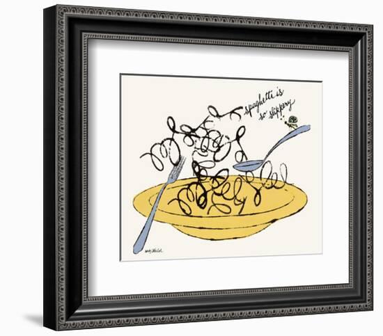 Spaghetti is So Slippery, c. 1958-Andy Warhol-Framed Art Print