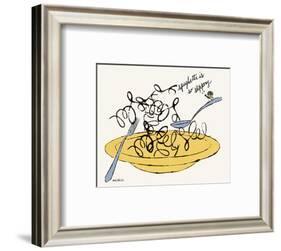 Spaghetti is So Slippery, c. 1958-Andy Warhol-Framed Art Print