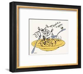 Spaghetti is So Slippery, c. 1958-Andy Warhol-Framed Art Print