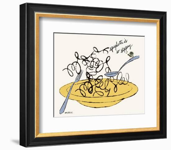 Spaghetti is So Slippery, c. 1958-Andy Warhol-Framed Art Print