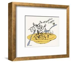 Spaghetti is So Slippery, c. 1958-Andy Warhol-Framed Art Print