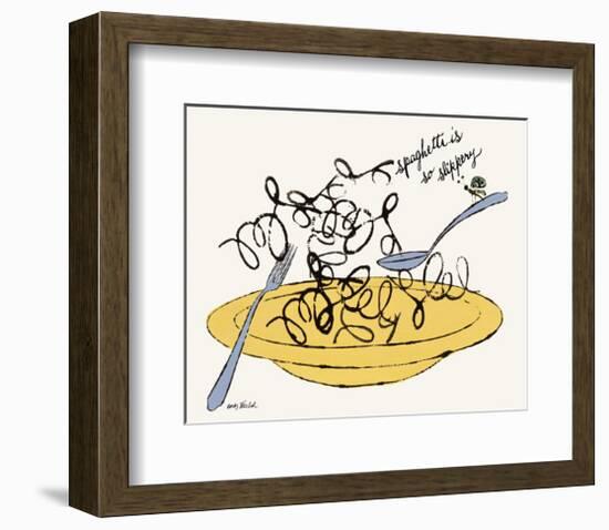 Spaghetti is So Slippery, c. 1958-Andy Warhol-Framed Art Print