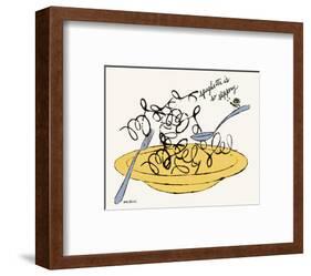 Spaghetti is So Slippery, c. 1958-Andy Warhol-Framed Art Print