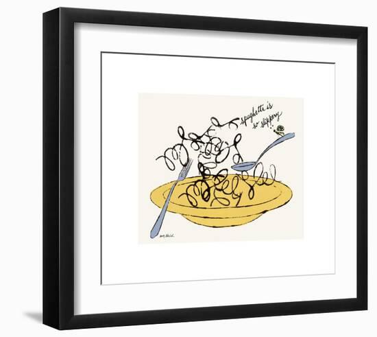 Spaghetti is So Slippery, c. 1958-Andy Warhol-Framed Giclee Print