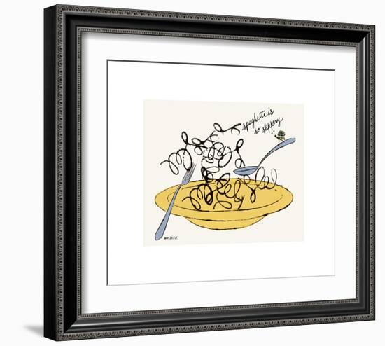 Spaghetti is So Slippery, c. 1958-Andy Warhol-Framed Giclee Print