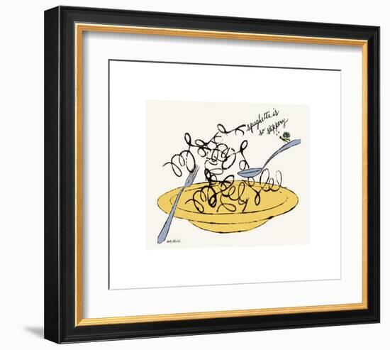 Spaghetti is So Slippery, c. 1958-Andy Warhol-Framed Giclee Print