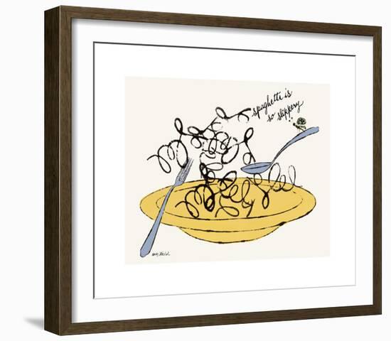 Spaghetti is So Slippery, c. 1958-Andy Warhol-Framed Giclee Print