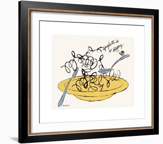 Spaghetti is So Slippery, c. 1958-Andy Warhol-Framed Giclee Print