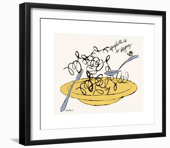 Spaghetti is So Slippery, c. 1958-Andy Warhol-Framed Giclee Print