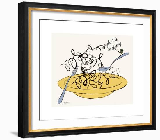 Spaghetti is So Slippery, c. 1958-Andy Warhol-Framed Giclee Print