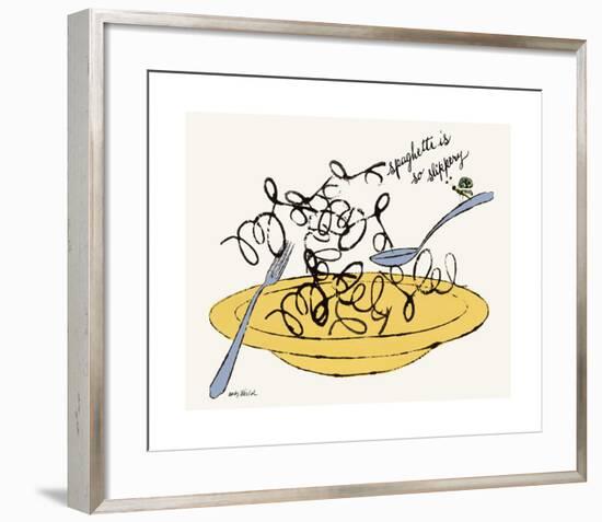 Spaghetti is So Slippery, c. 1958-Andy Warhol-Framed Giclee Print