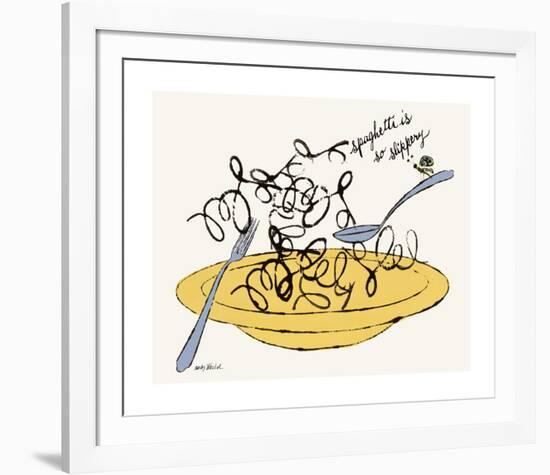 Spaghetti is So Slippery, c. 1958-Andy Warhol-Framed Giclee Print