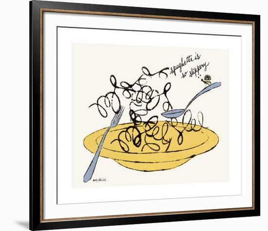 Spaghetti is So Slippery, c. 1958-Andy Warhol-Framed Giclee Print