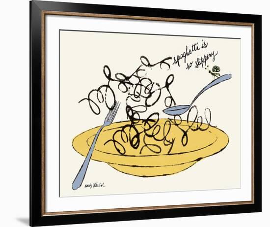 Spaghetti is So Slippery, c. 1958-Andy Warhol-Framed Art Print