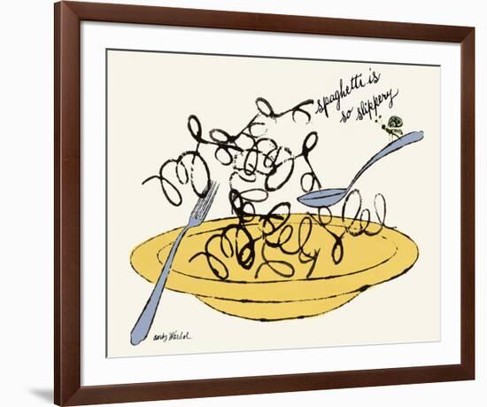 Spaghetti is So Slippery, c. 1958-Andy Warhol-Framed Art Print