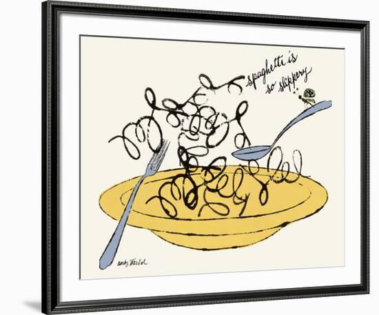 Spaghetti is So Slippery, c. 1958-Andy Warhol-Framed Art Print