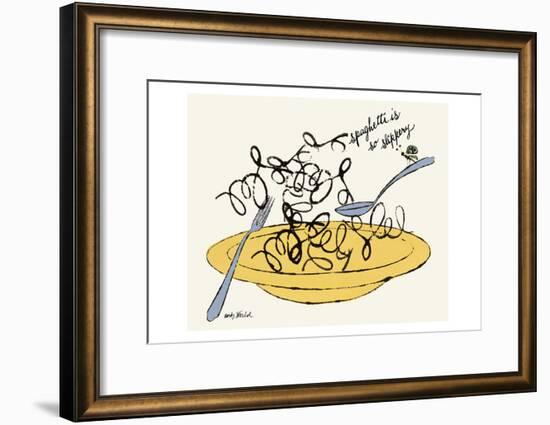 Spaghetti is So Slippery, c. 1958-Andy Warhol-Framed Art Print