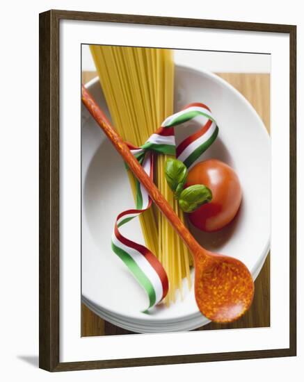 Spaghetti, Tomato and Basil-null-Framed Photographic Print