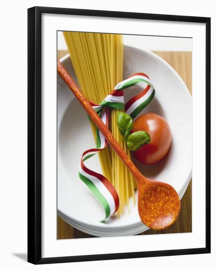 Spaghetti, Tomato and Basil-null-Framed Photographic Print