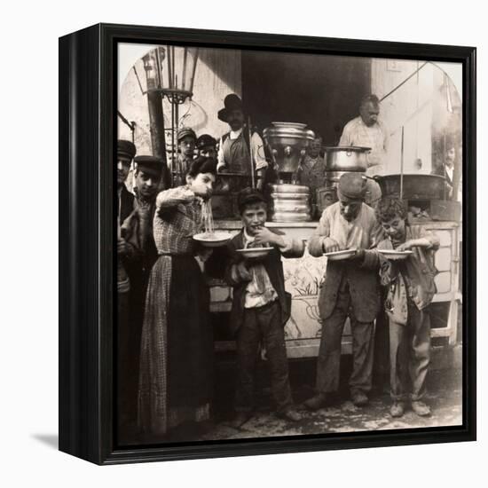 Spaghetti Vendor, C1908-null-Framed Premier Image Canvas