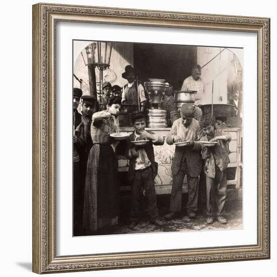 Spaghetti Vendor, C1908-null-Framed Photographic Print