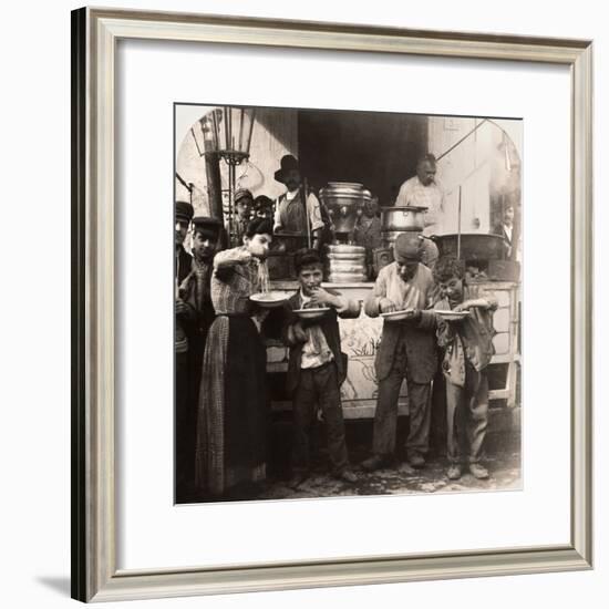 Spaghetti Vendor, C1908-null-Framed Photographic Print