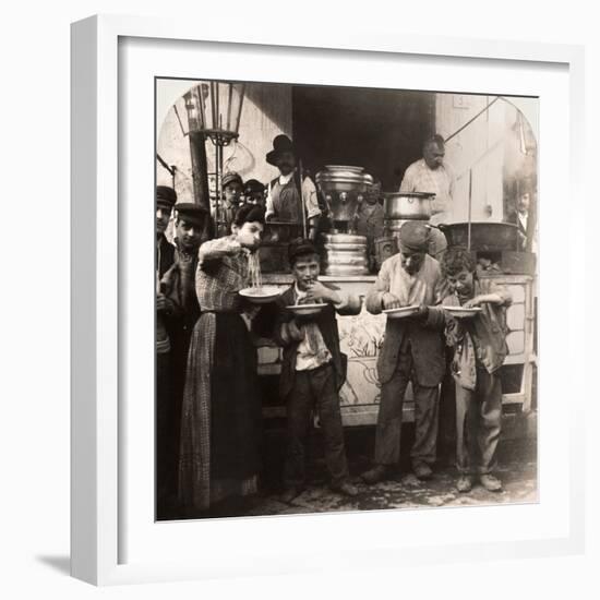 Spaghetti Vendor, C1908-null-Framed Photographic Print