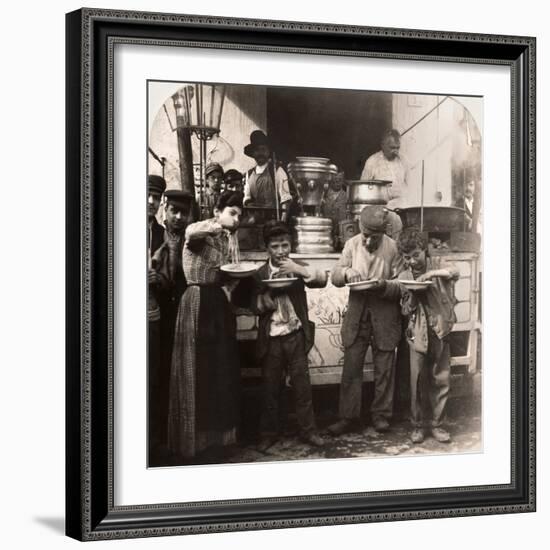 Spaghetti Vendor, C1908-null-Framed Photographic Print