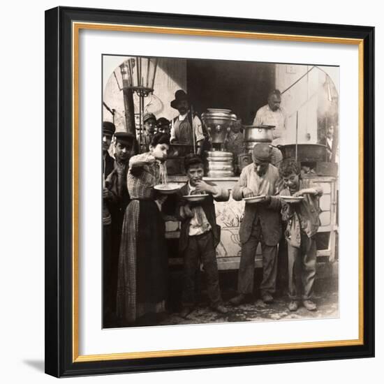 Spaghetti Vendor, C1908-null-Framed Photographic Print