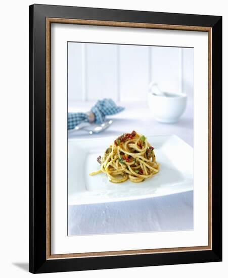 Spaghetti with Dried Tomatoes, Herbs and Olives-Daniel Reiter-Framed Photographic Print