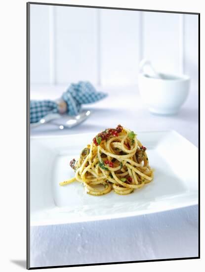 Spaghetti with Dried Tomatoes, Herbs and Olives-Daniel Reiter-Mounted Photographic Print