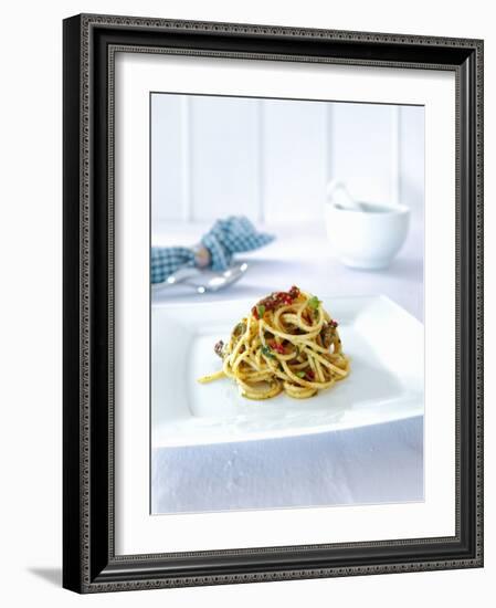 Spaghetti with Dried Tomatoes, Herbs and Olives-Daniel Reiter-Framed Photographic Print