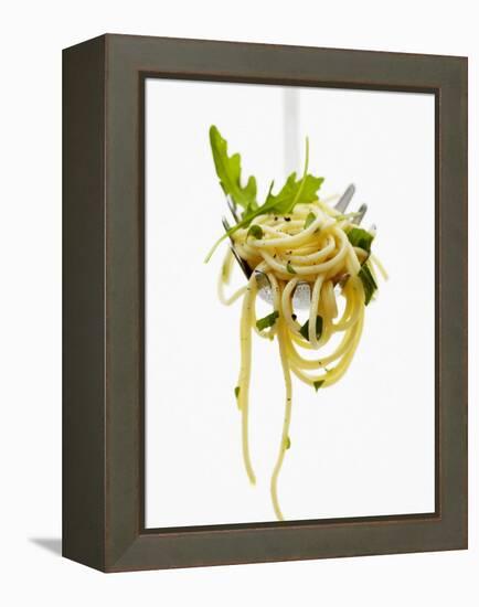 Spaghetti with Rocket on Spaghetti Server-Marc O^ Finley-Framed Premier Image Canvas