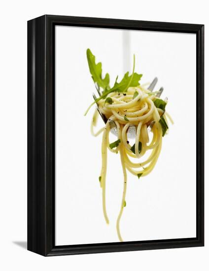 Spaghetti with Rocket on Spaghetti Server-Marc O^ Finley-Framed Premier Image Canvas