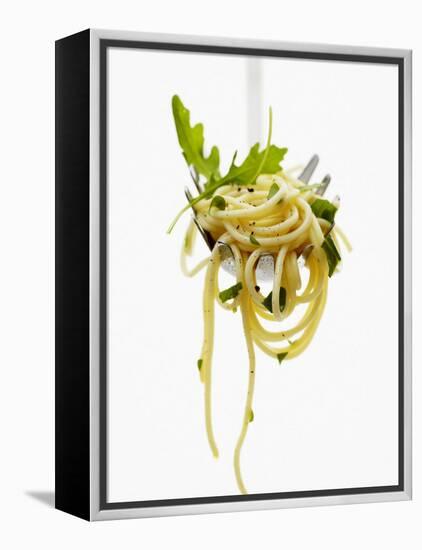 Spaghetti with Rocket on Spaghetti Server-Marc O^ Finley-Framed Premier Image Canvas