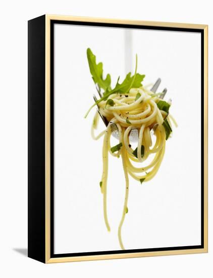 Spaghetti with Rocket on Spaghetti Server-Marc O^ Finley-Framed Premier Image Canvas