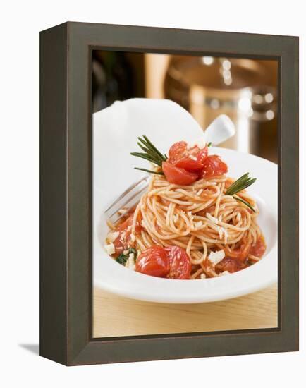 Spaghetti with Tomatoes and Rosemary-null-Framed Premier Image Canvas